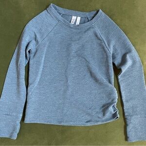 Z by Zella Girl Asymmetrical Ruched Lightweight Long Sleeve Size XS (5-6)
